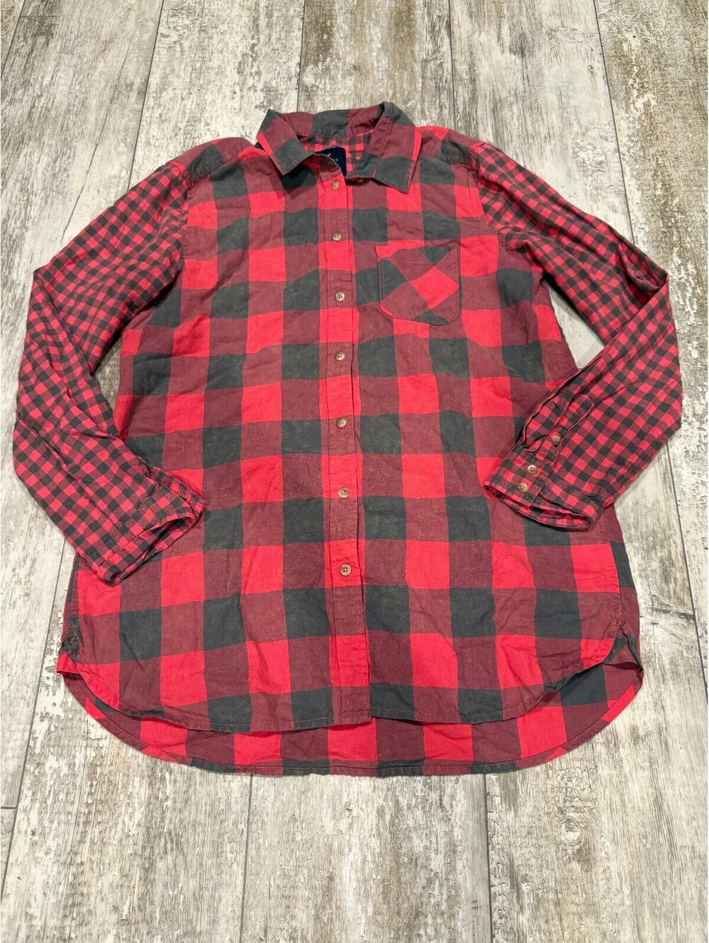 American Eagle M Buffalo Plaid Jegging Shirt Flannel